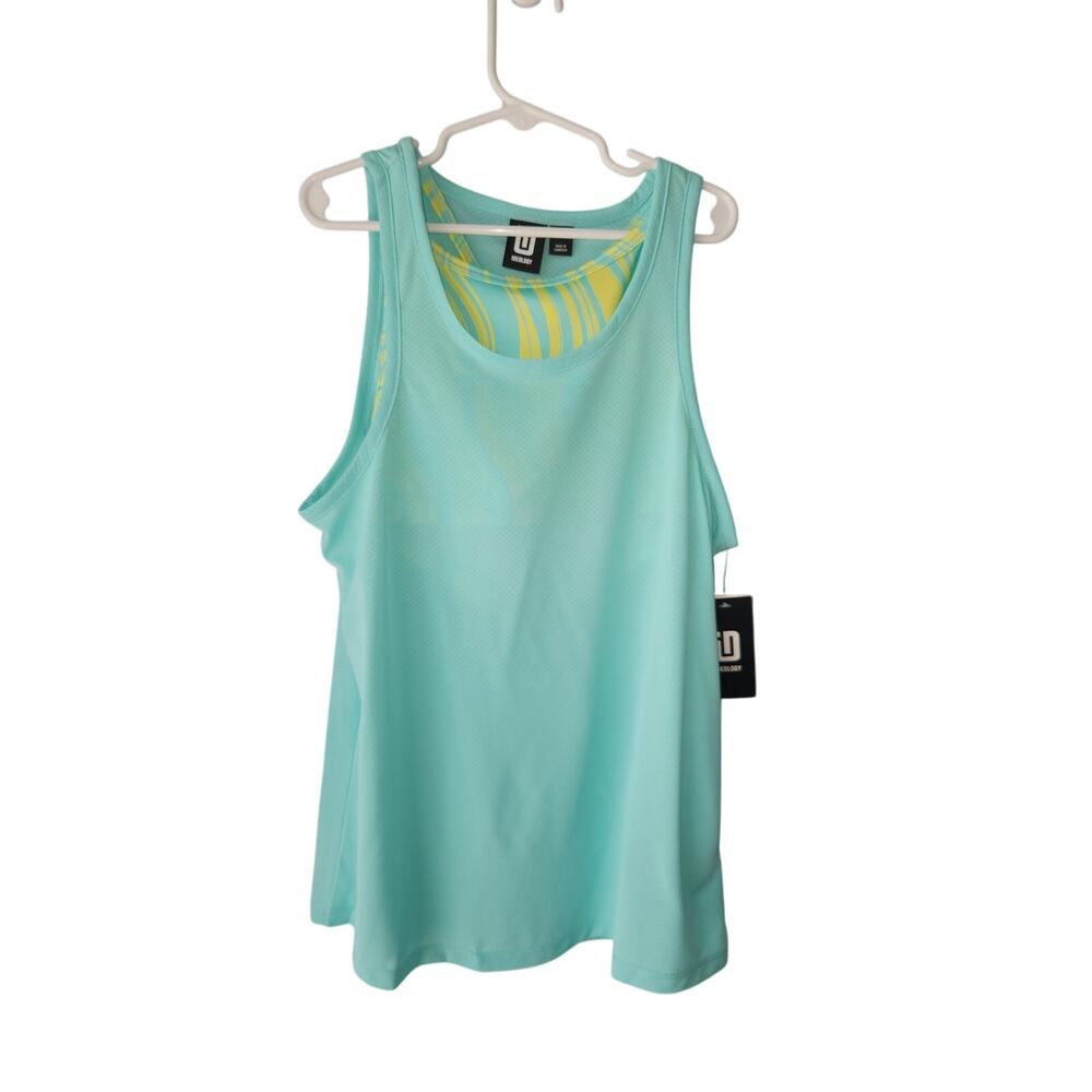 NWT Ideology Girl's  Layered Look Workout Tank Activewear Green L